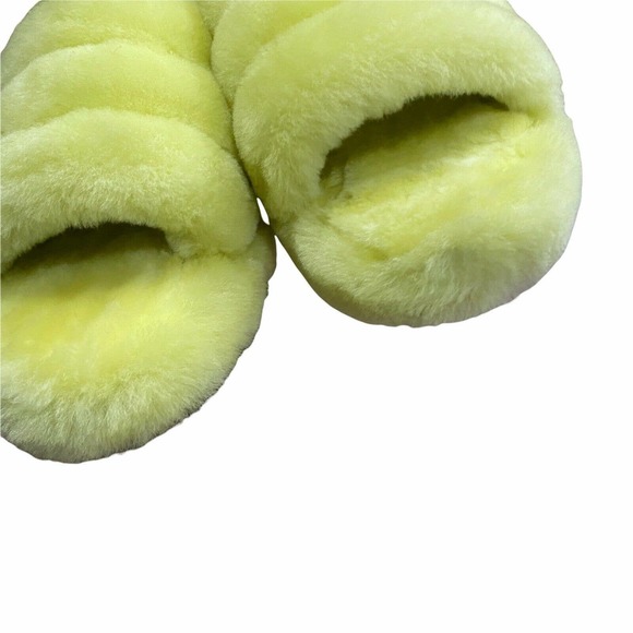 UGG Fluff Yeah Slide Pollen Gradient Yellow Slippers Sz 5 NEW - Picture 8 of 10